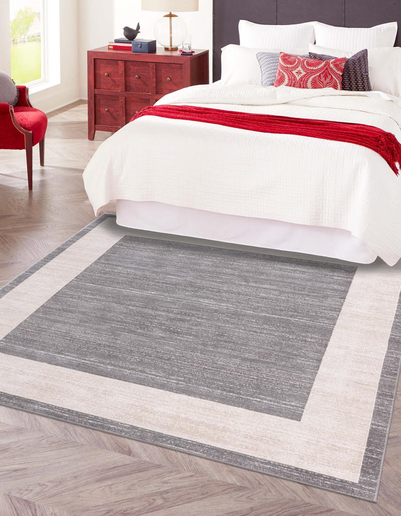 Metro Heights Collection Area Rug - Park Square Gray lifestyle 83
