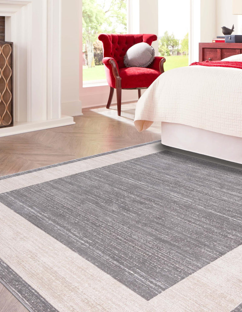 Metro Heights Collection Area Rug - Park Square Gray lifestyle 99