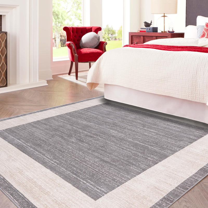 Metro Heights Collection Area Rug - Park Square Gray lifestyle 149