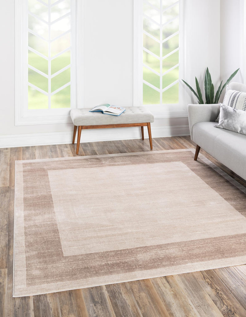 Metro Heights Collection Area Rug - Park Square Beige lifestyle 84