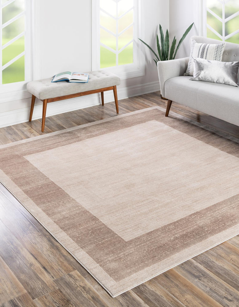 Metro Heights Collection Area Rug - Park Square Beige lifestyle 100