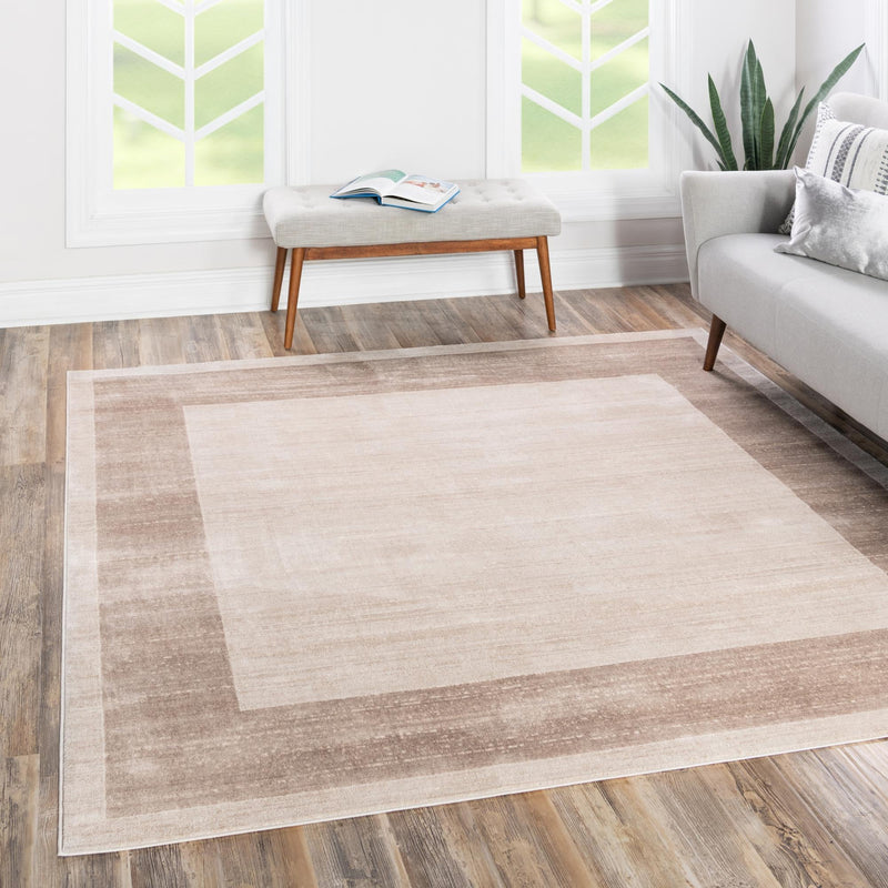 Metro Heights Collection Area Rug - Park Square Beige lifestyle 143