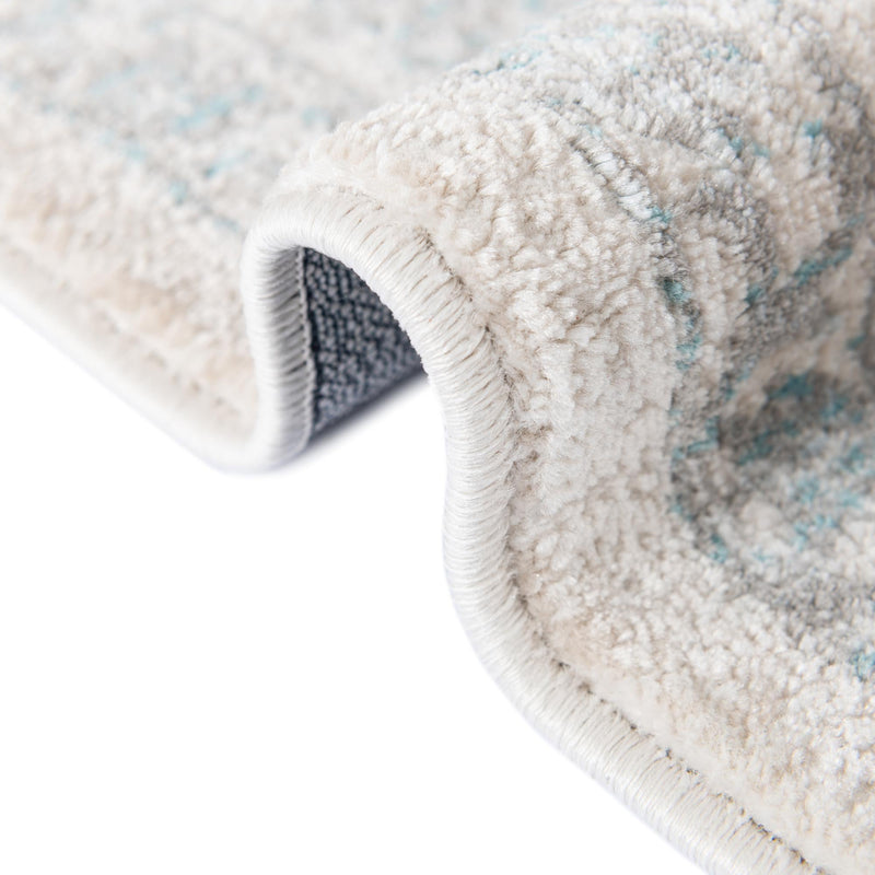 Metro Heights Collection Area Rug - Astoria Round Teal lifestyle 69