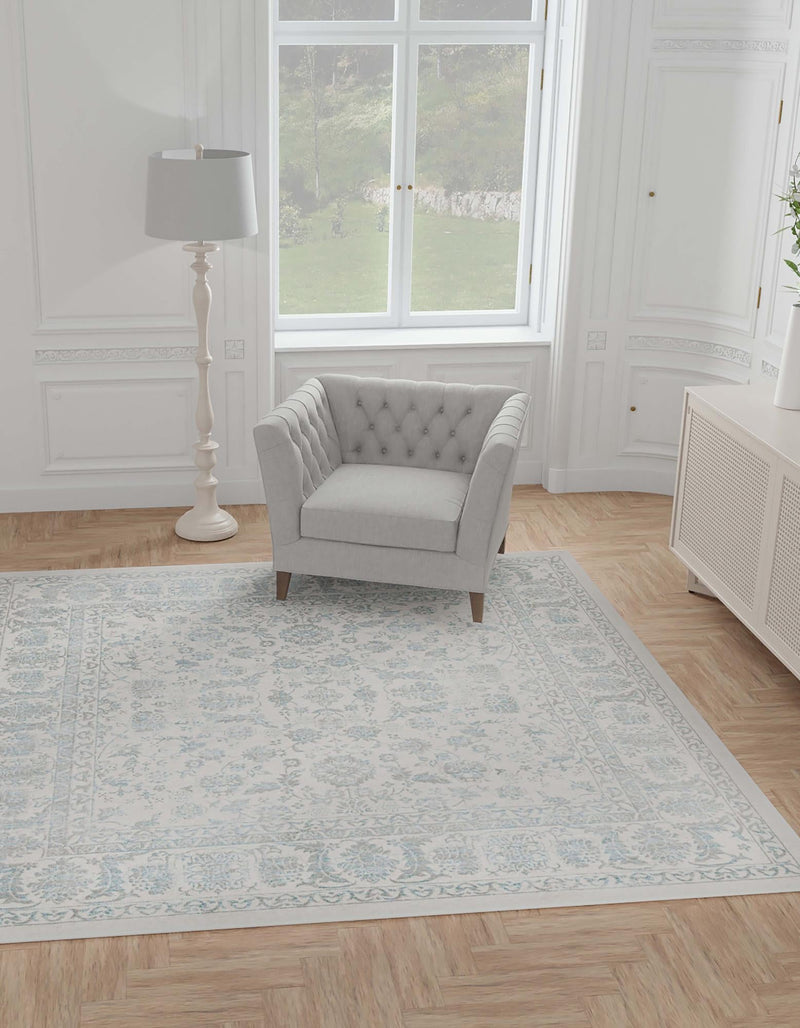 Metro Heights Collection Area Rug - Astoria Square Teal lifestyle 29