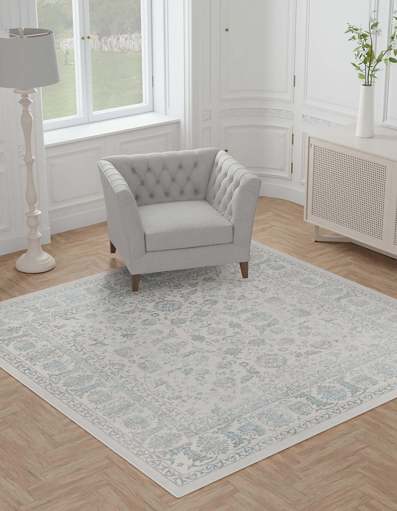 Metro Heights Collection Area Rug - Astoria Square Teal lifestyle 35