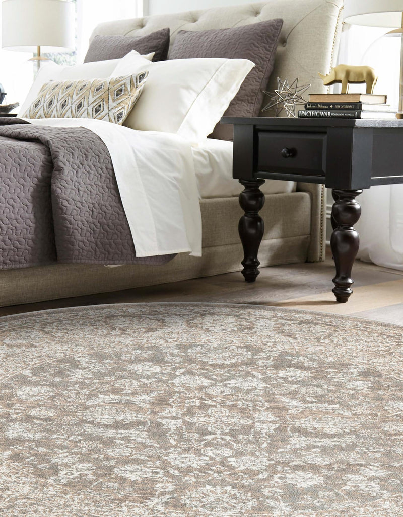 Metro Heights Collection Area Rug - Astoria Round Gray lifestyle 32