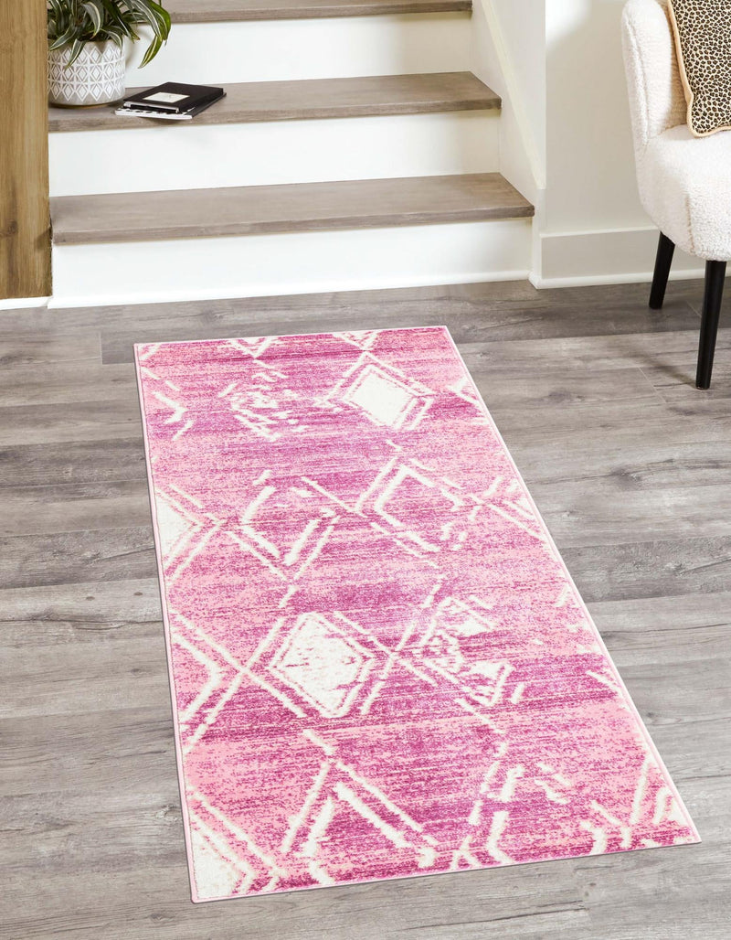 Metro Heights Collection Area Rug - Madison Runner Pink lifestyle 45