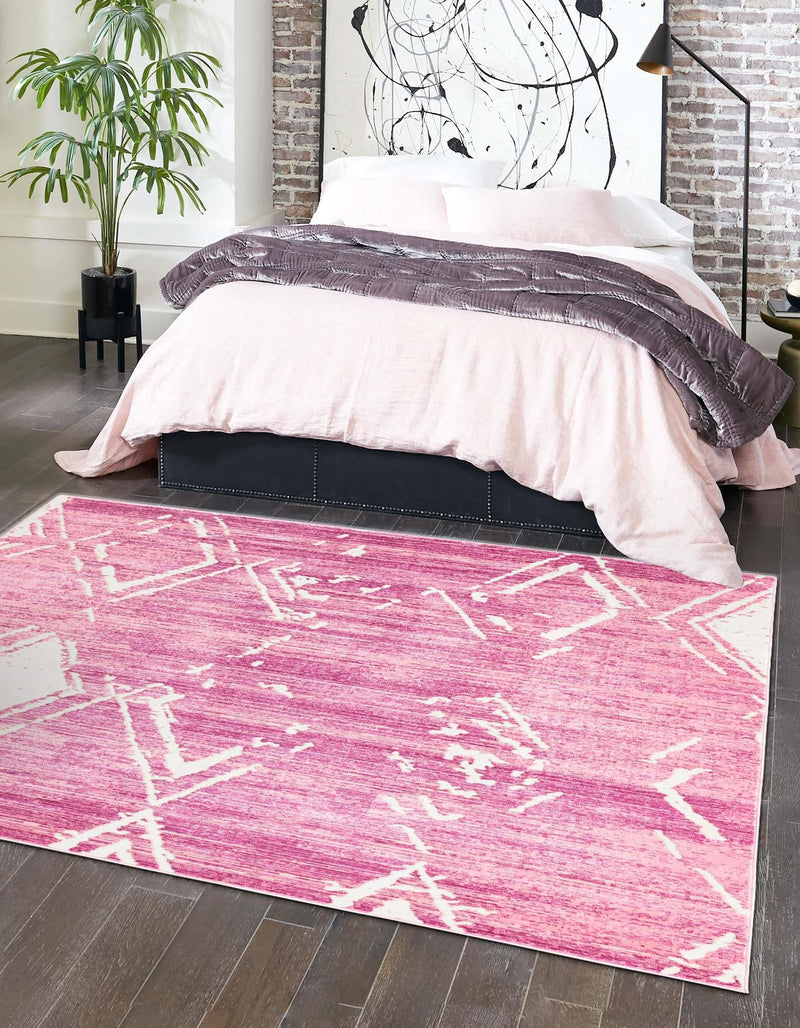 Metro Heights Collection Area Rug - Madison Square Pink lifestyle 68