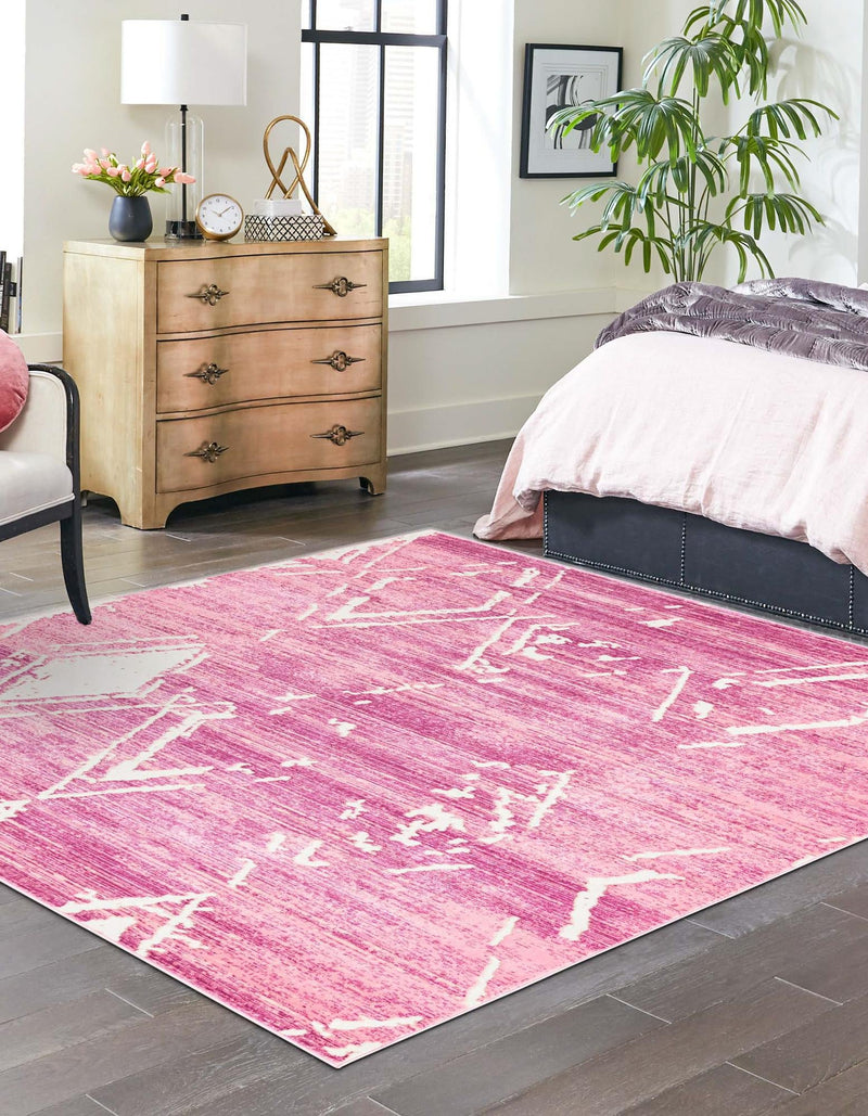 Metro Heights Collection Area Rug - Madison Square Pink lifestyle 82