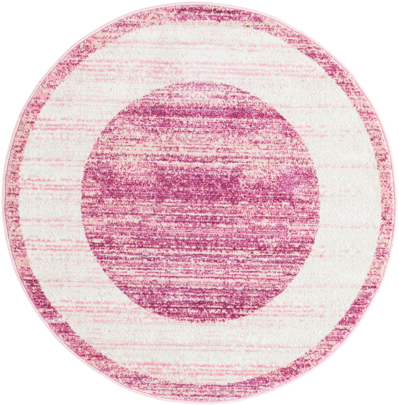 Metro Heights Collection Area Rug - Park Round Pink lifestyle 56