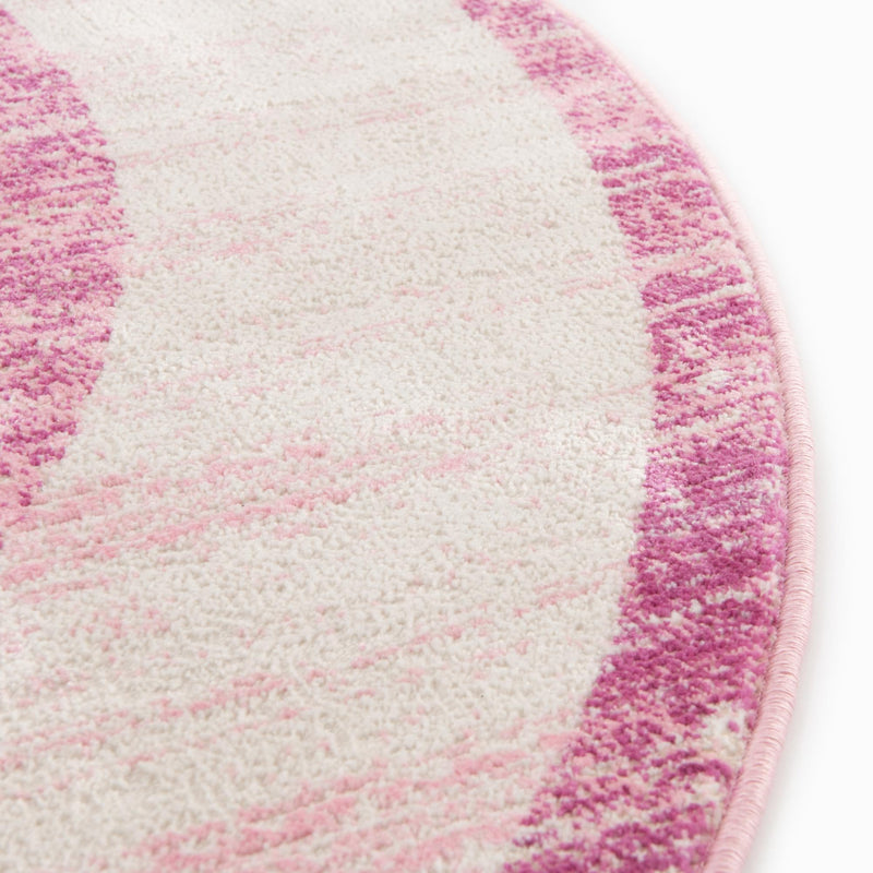 Metro Heights Collection Area Rug - Park Round Pink lifestyle 136
