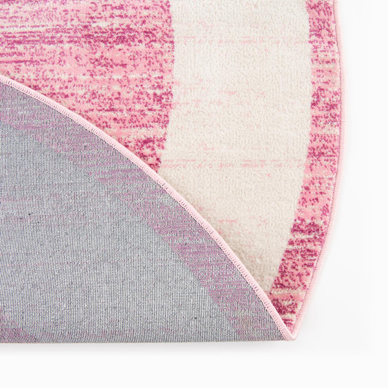 Metro Heights Collection Area Rug - Park Round Pink lifestyle 144