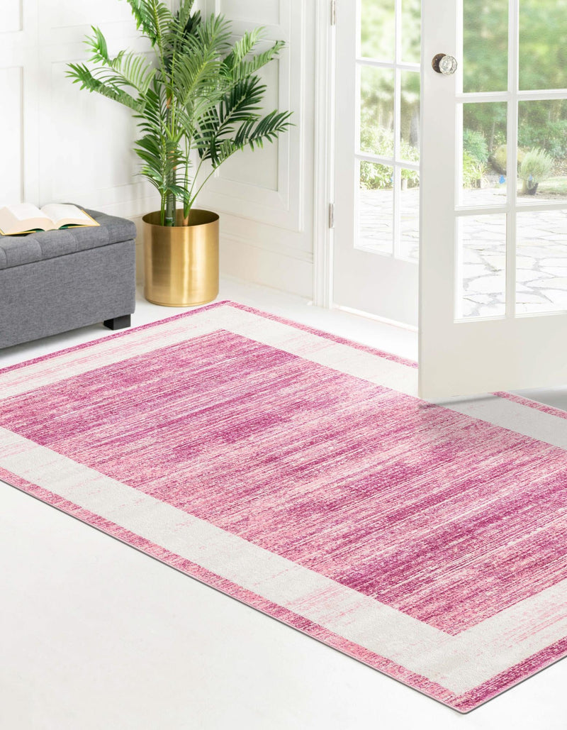 Metro Heights Collection Area Rug - Park Rectangle Pink lifestyle 9