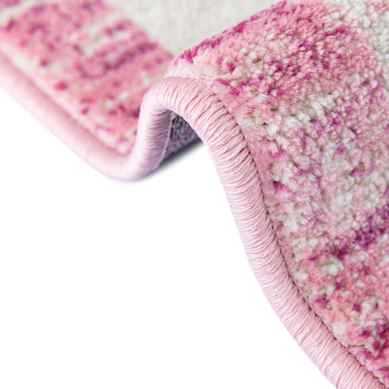 Metro Heights Collection Area Rug - Park Rectangle Pink lifestyle 48