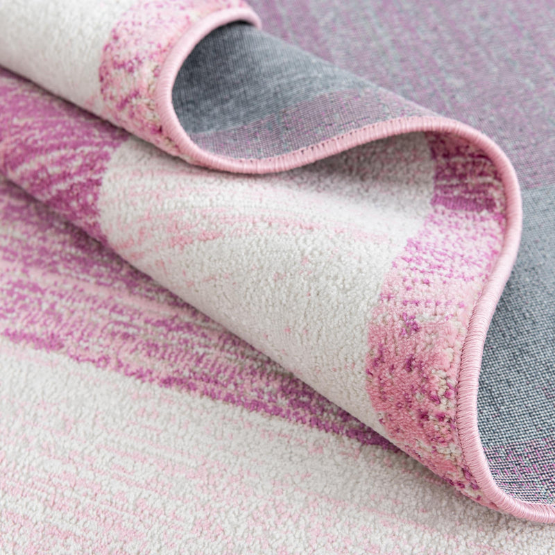 Metro Heights Collection Area Rug - Park Rectangle Pink lifestyle 51