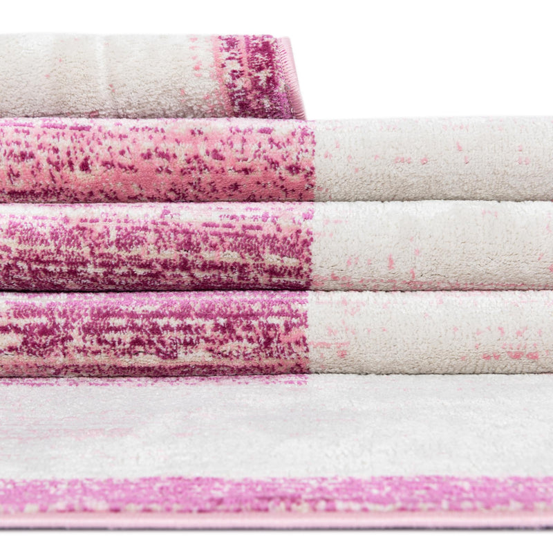 Metro Heights Collection Area Rug - Park Rectangle Pink lifestyle 52