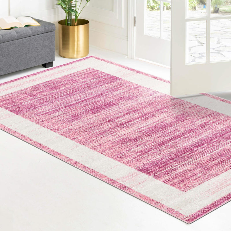 Metro Heights Collection Area Rug - Park Rectangle Pink lifestyle 54