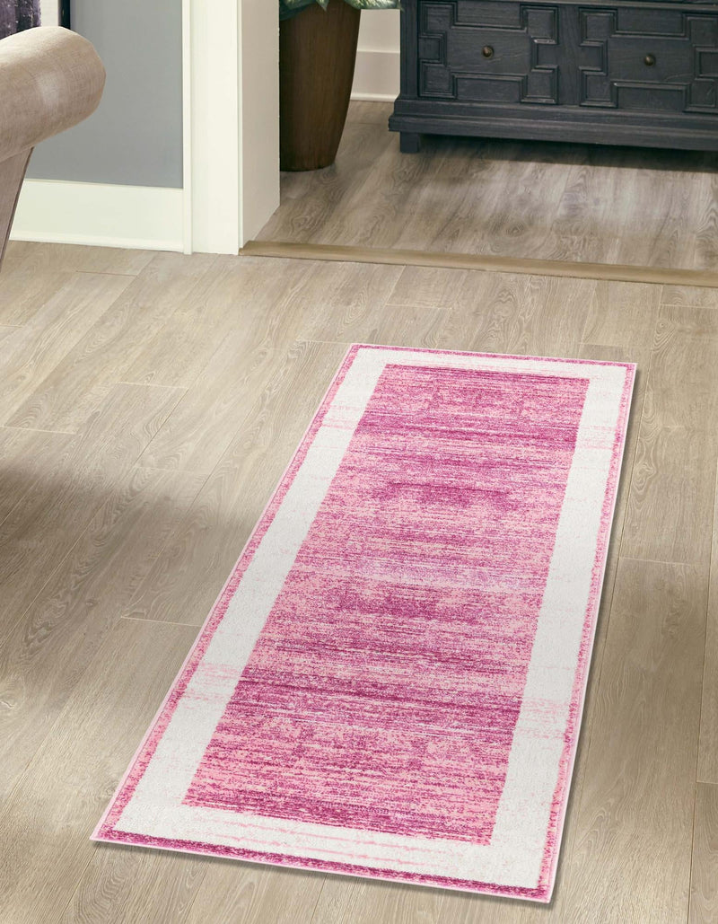 Metro Heights Collection Area Rug - Park Runner Pink lifestyle 64