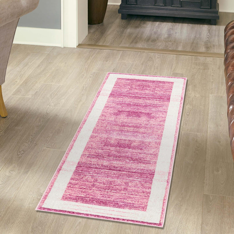 Metro Heights Collection Area Rug - Park Runner Pink lifestyle 158