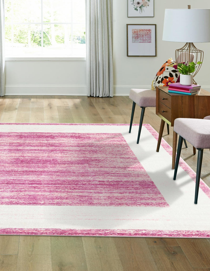 Metro Heights Collection Area Rug - Park Square Pink lifestyle 85