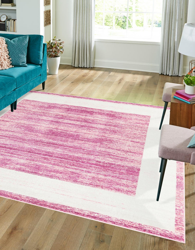 Metro Heights Collection Area Rug - Park Square Pink lifestyle 101