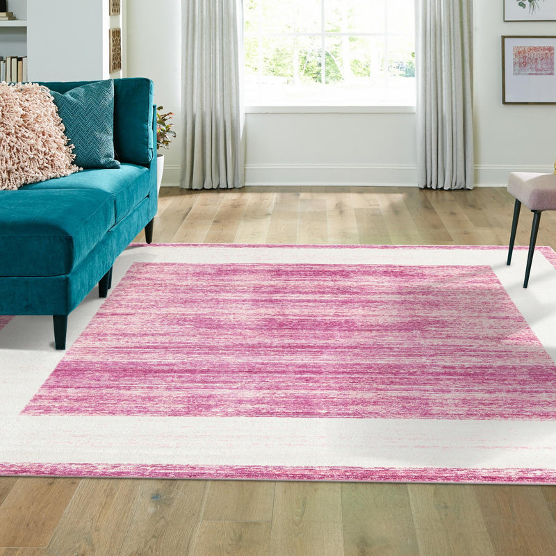 Metro Heights Collection Area Rug - Park Square Pink lifestyle 144