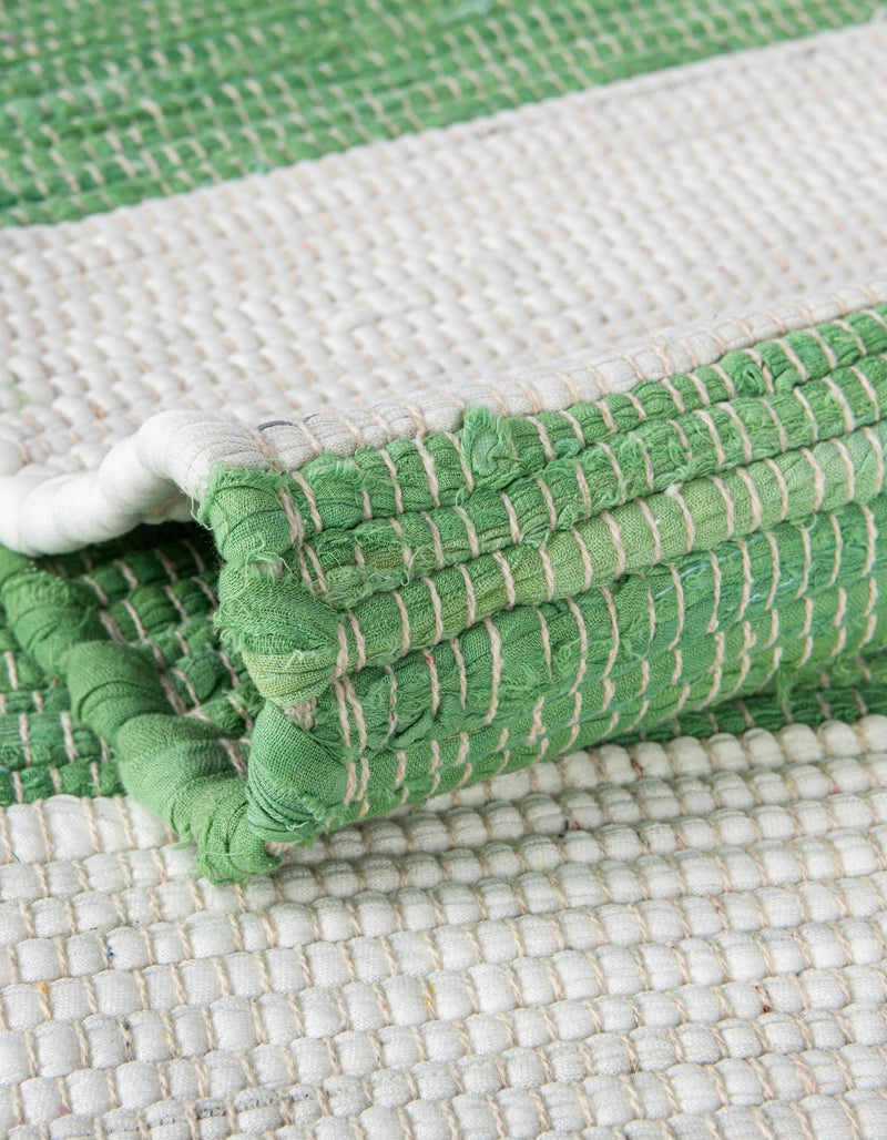 Tassel Trail Collection Area Rug - Pathway (Green and Ivory) Rectangle Green and Ivory lifestyle 14
