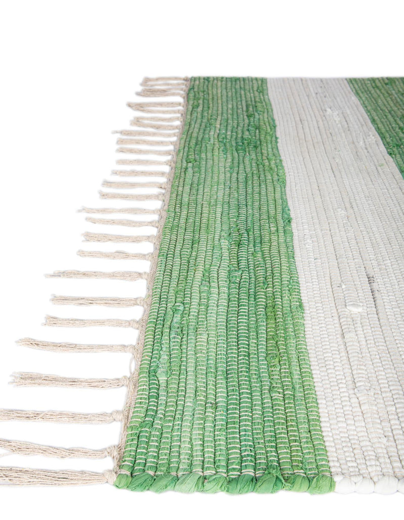 Tassel Trail Collection Area Rug - Pathway (Green and Ivory) Rectangle Green and Ivory lifestyle 15