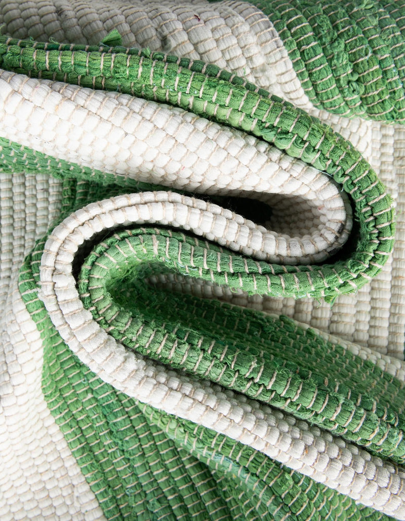 Tassel Trail Collection Area Rug - Pathway (Green and Ivory) Rectangle Green and Ivory lifestyle 16