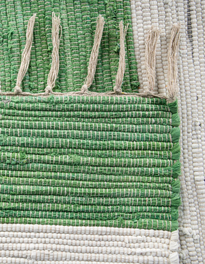 Tassel Trail Collection Area Rug - Pathway (Green and Ivory) Rectangle Green and Ivory lifestyle 17