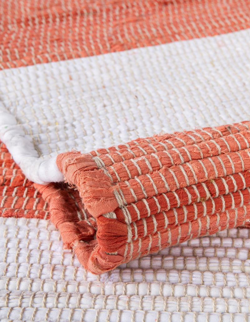 Tassel Trail Collection Area Rug - Pathway (Coral and Ivory) Rectangle Coral and Ivory lifestyle 13