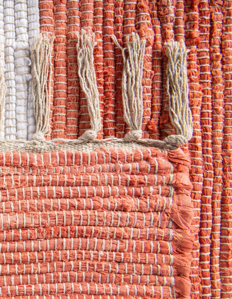 Tassel Trail Collection Area Rug - Pathway (Coral and Ivory) Rectangle Coral and Ivory lifestyle 16