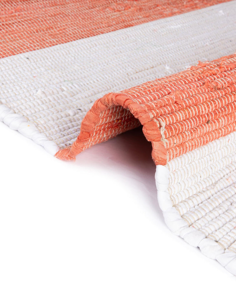 Tassel Trail Collection Area Rug - Pathway (Coral and Ivory) Rectangle Coral and Ivory lifestyle 17