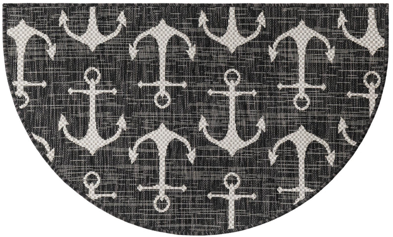 Seaside Haven Rugs Collection Area Rug - Sapphire (Charcoal) Hearth Charcoal Main