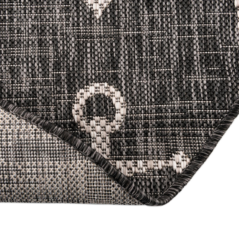 Seaside Haven Rugs Collection Area Rug - Sapphire (Charcoal) Hearth Charcoal lifestyle 7
