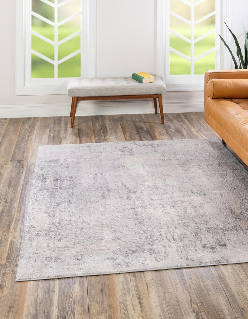 Aegean Elegance Collection Area Rug - Paros Square Gray lifestyle 23