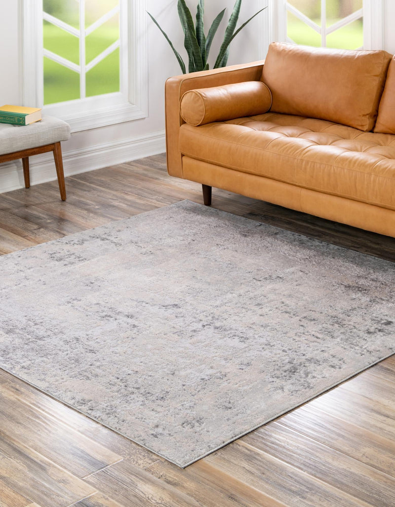 Aegean Elegance Collection Area Rug - Paros Square Gray lifestyle 27