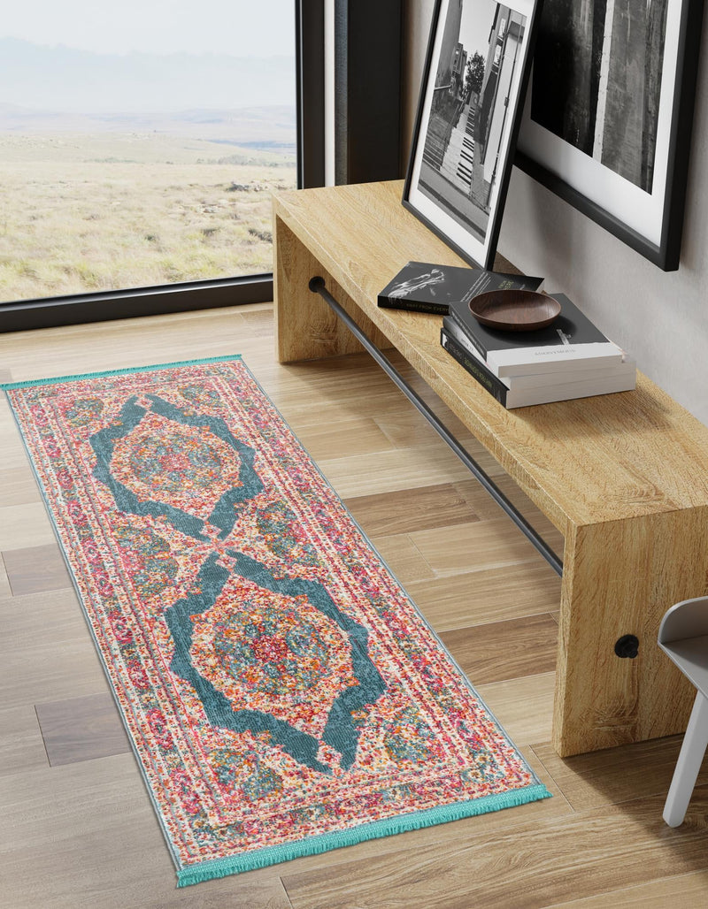 Caribbean Breeze Collection Area Rug - Fernando Runner Multi lifestyle 10