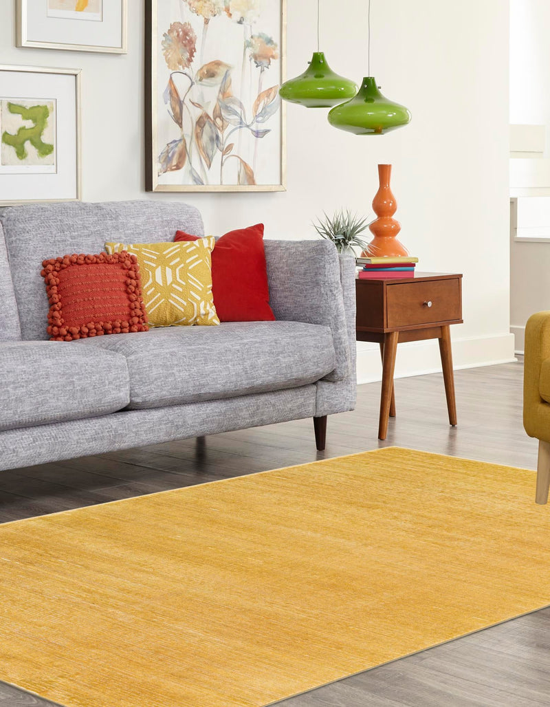 Bloomsbury Elegance Collection Area Rug - Kensington (Yellow) Rectangle Yellow lifestyle 3