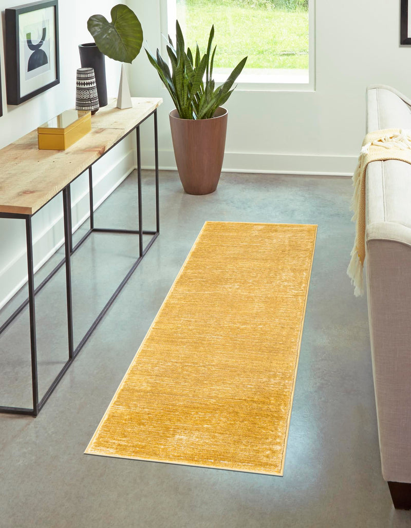 Bloomsbury Elegance Collection Area Rug - Kensington (Yellow) Runner Yellow lifestyle 24