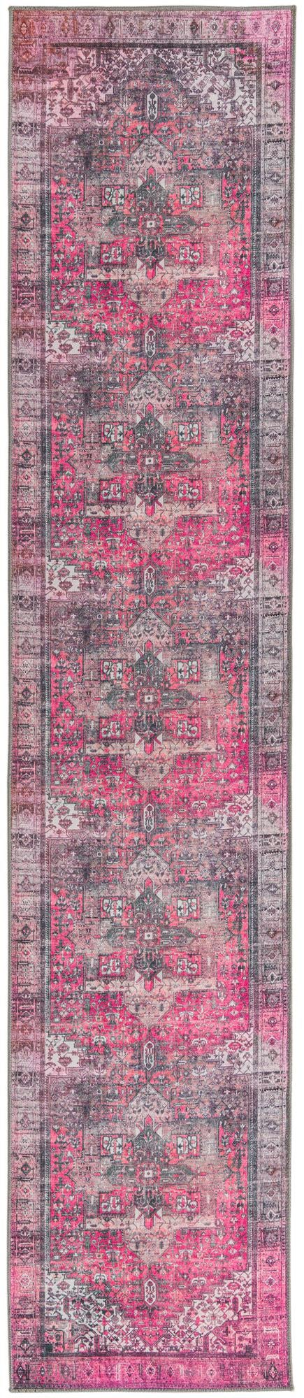 Heritage Elegance Collection Area Rug - Windsor (Pink) Runner Pink lifestyle 16
