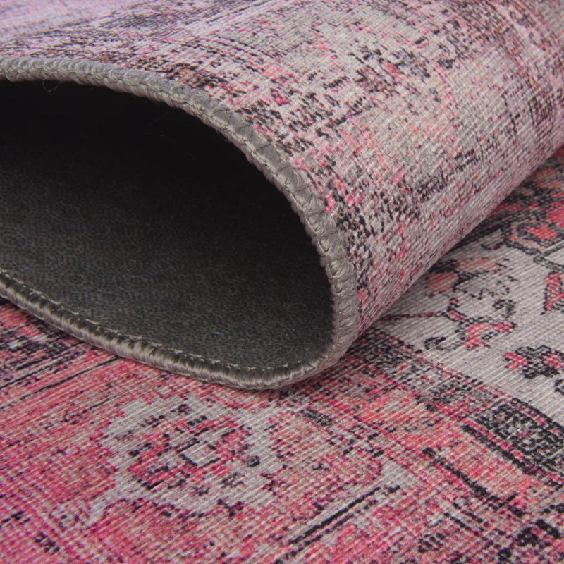 Heritage Elegance Collection Area Rug - Windsor (Pink) Rectangle Pink lifestyle 5