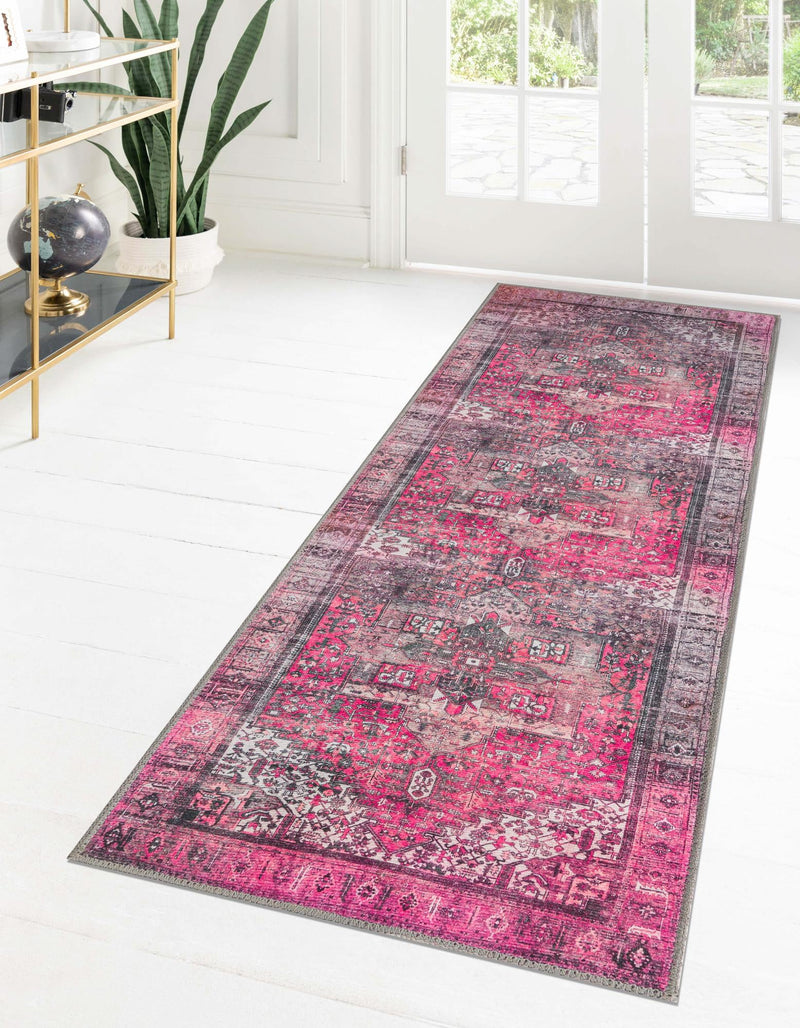 Heritage Elegance Collection Area Rug - Windsor (Pink) Runner Pink lifestyle 20