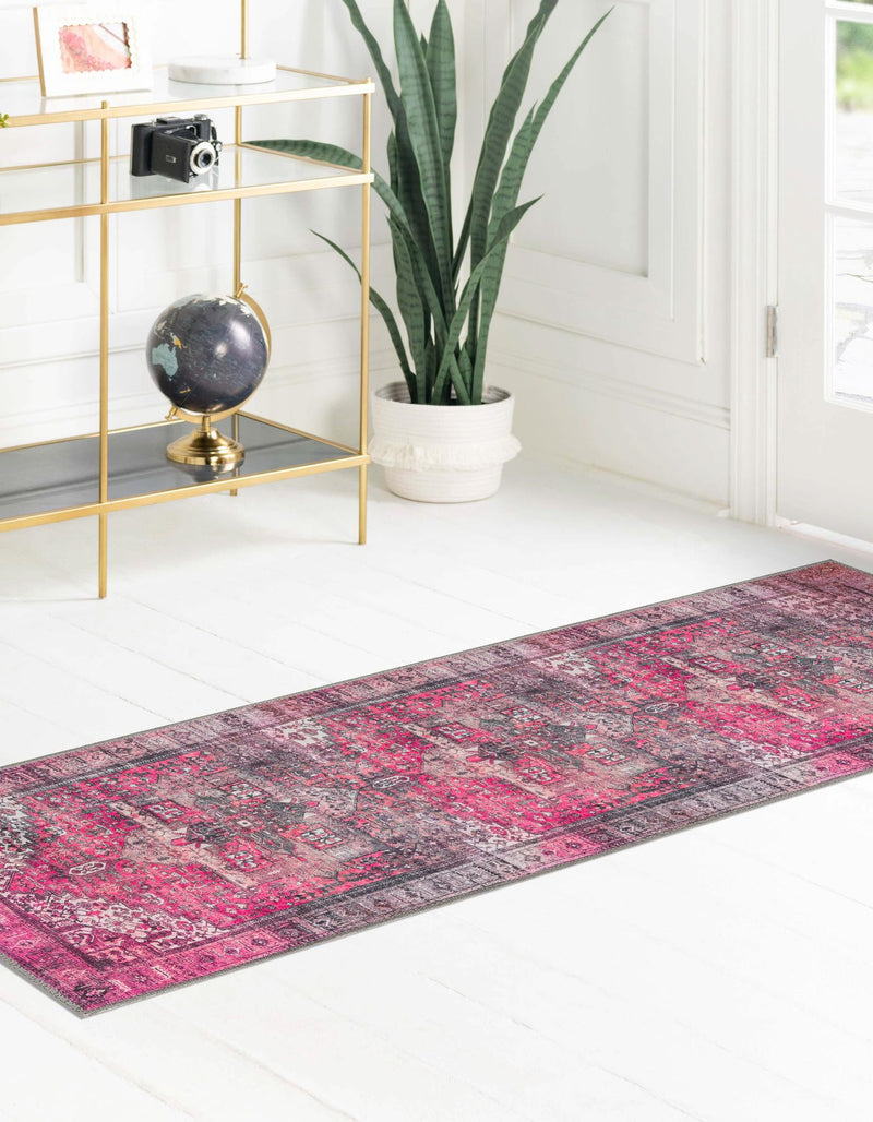 Heritage Elegance Collection Area Rug - Windsor (Pink) Runner Pink lifestyle 24