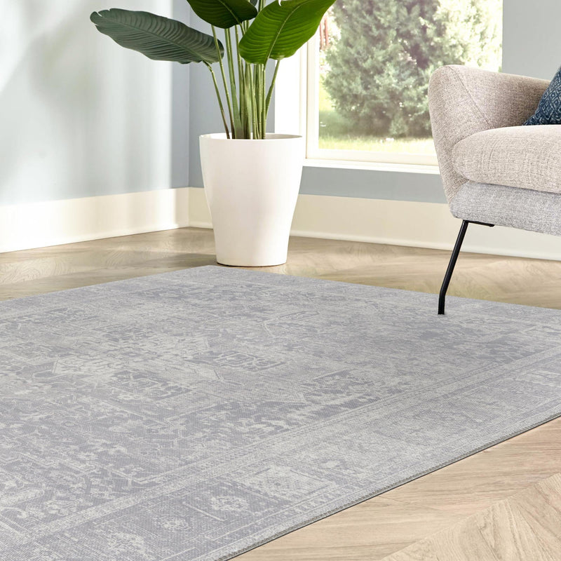 Heritage Elegance Collection Area Rug - Windsor (Gray) Rectangle Gray lifestyle 15