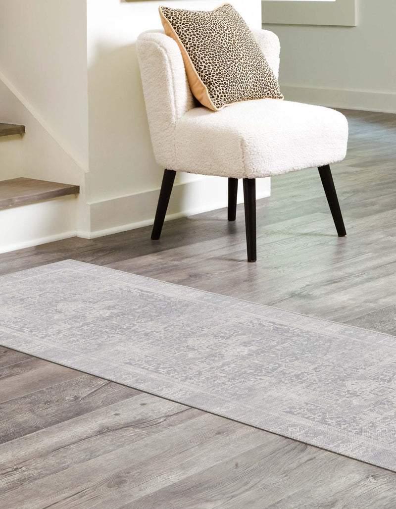 Heritage Elegance Collection Area Rug - Windsor (Gray) Runner Gray lifestyle 25