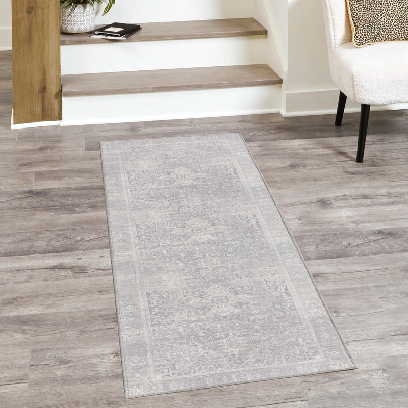 Heritage Elegance Collection Area Rug - Windsor (Gray) Runner Gray lifestyle 69