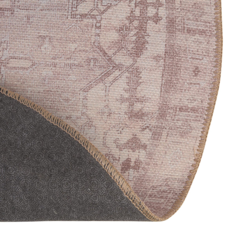 Heritage Elegance Collection Area Rug - Windsor (Beige) Round Beige lifestyle 45