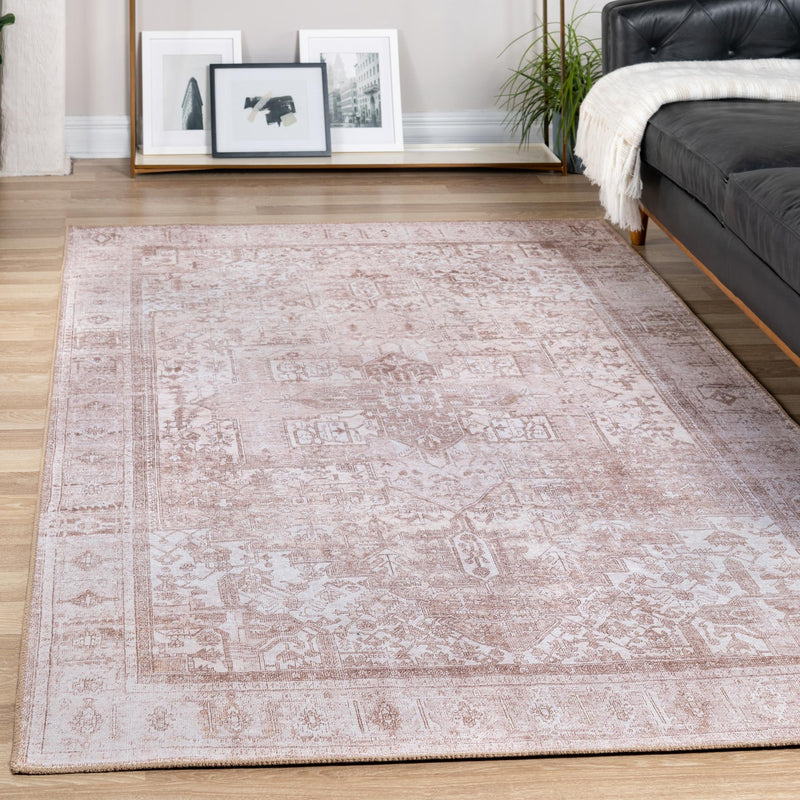 Heritage Elegance Collection Area Rug - Windsor (Beige) Rectangle Beige lifestyle 15