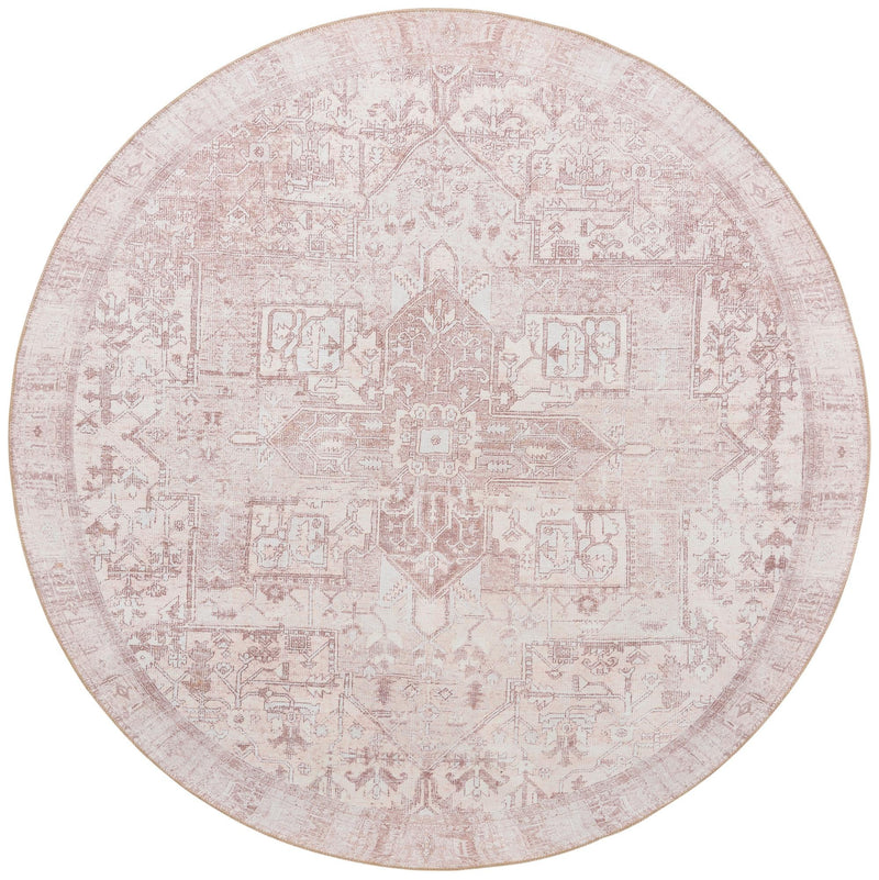 Heritage Elegance Collection Area Rug - Windsor (Beige) Round Beige lifestyle 17
